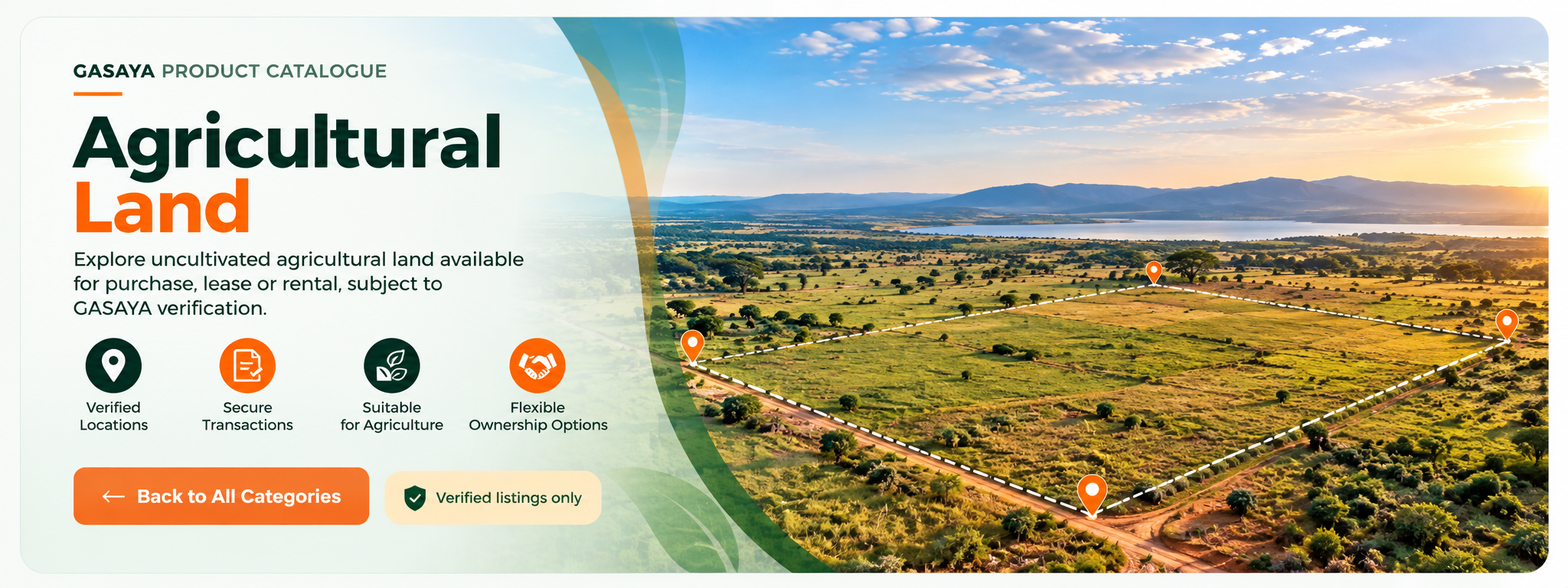 Agricultural Land: explore uncultivated agricultural land for purchase, lease or rental, subject to GASAYA verification