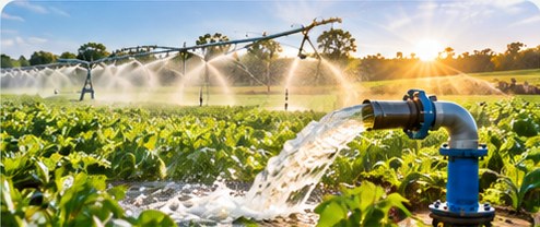 Irrigation systems in agricultural fields